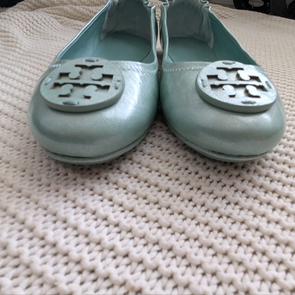 EUC Tory Burch Minnie Ballet Flats, Audrey Blue, Size 11 - Picture 3 of 7